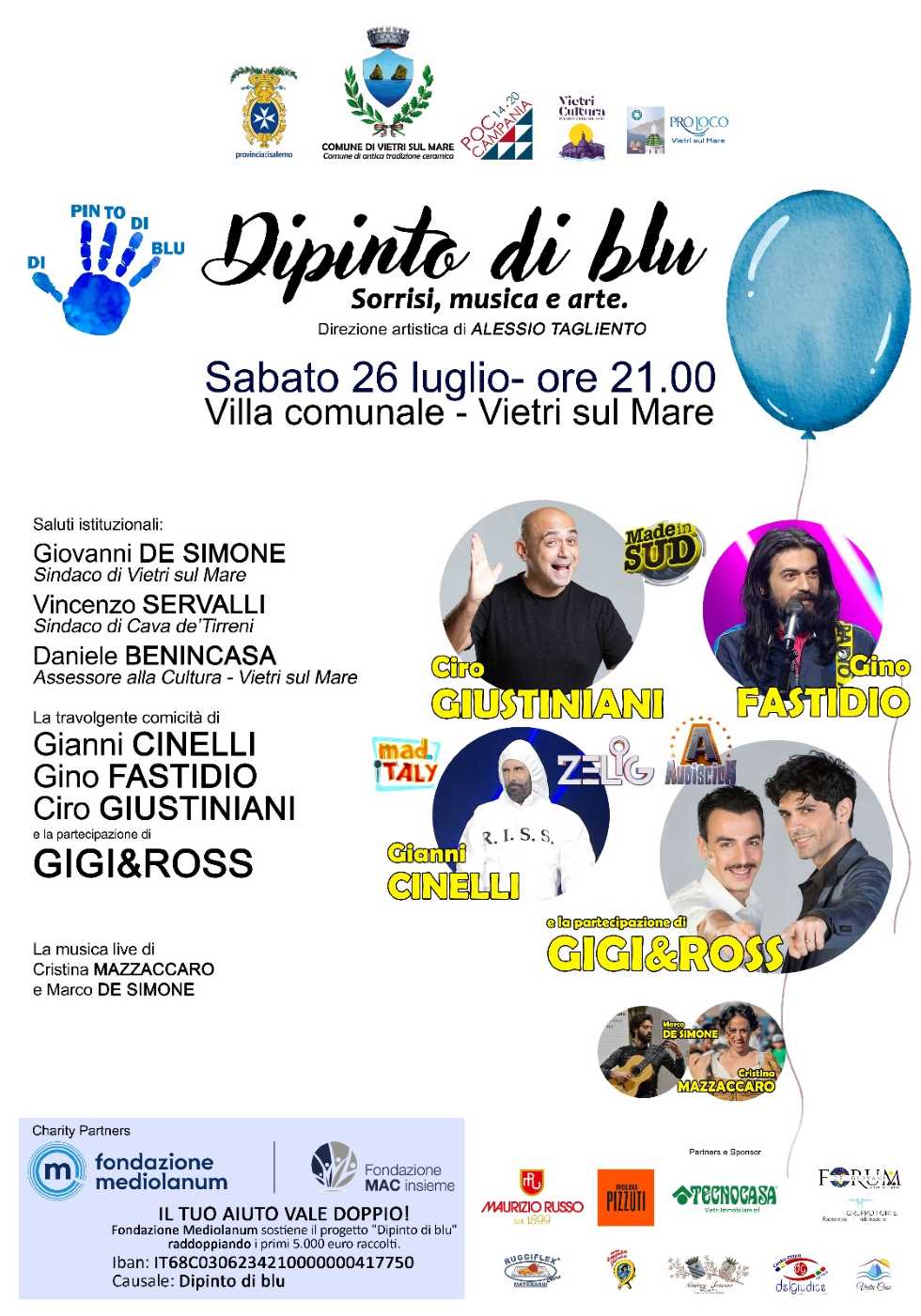 locandina 26 luglio 2025 progetto Dipinto di blu